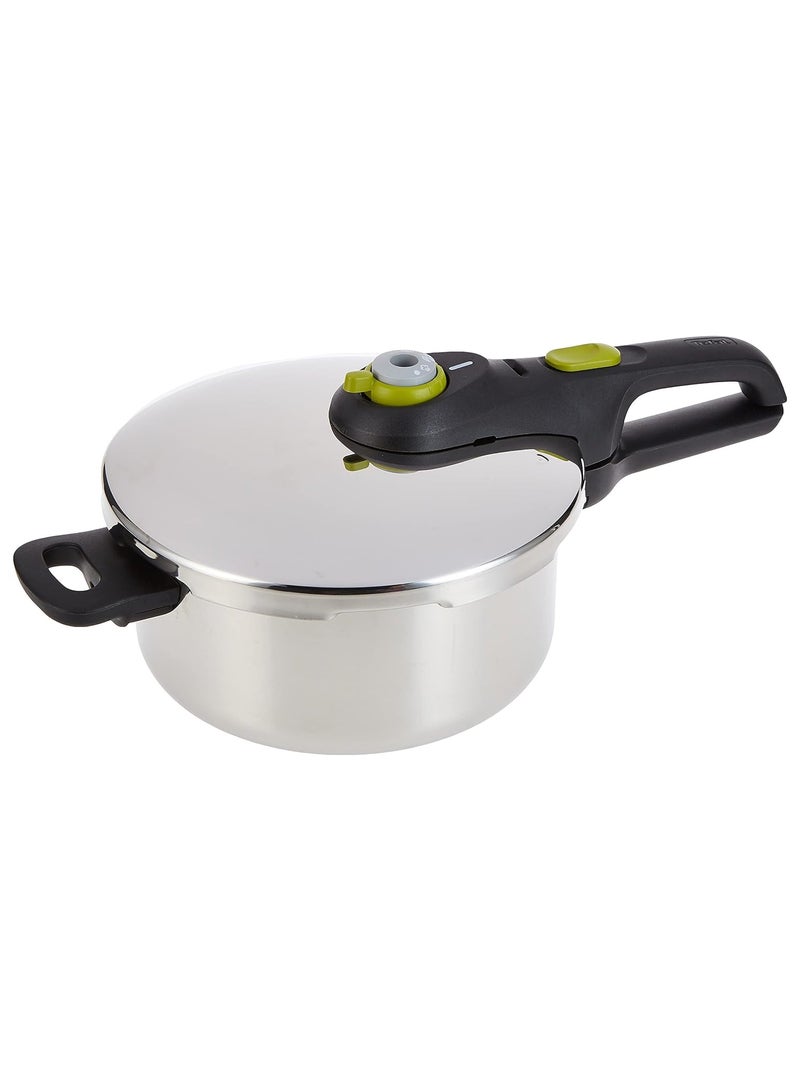 تيفال طقم قدر الضغط TEFAL Secure Trendy سعة 6 لتر + 4 لتر | طهي سريع | تصميم جذاب | برنامجين | آمن | متوافق مع الحث | ضمان لمدة سنتين | P2584300 من الفولاذ المقاوم للصدأ - Image 3