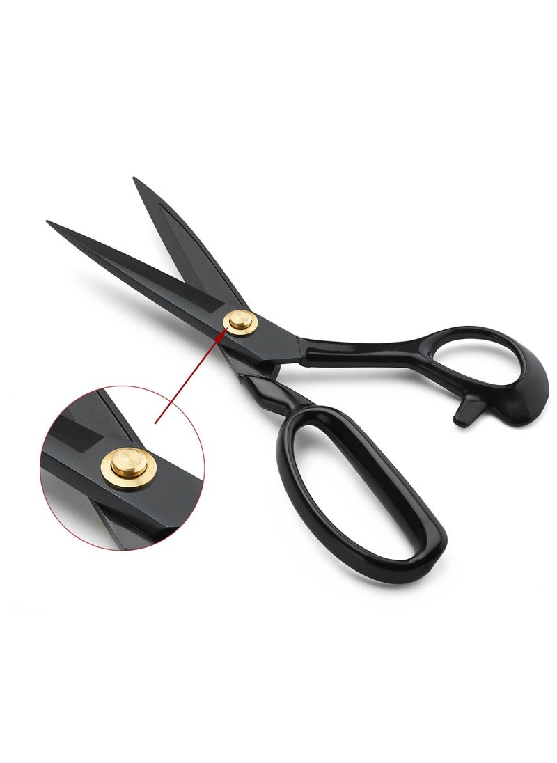 PIN - 10 Inch Grooved Forging Professional Tailors Scissors With Thread Cutter Used For Garments - Image 1