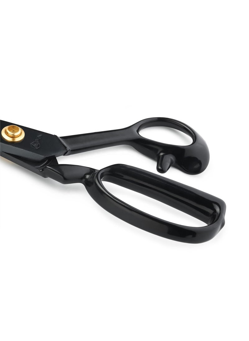 PIN - 10 Inch Grooved Forging Professional Tailors Scissors With Thread Cutter Used For Garments - Image 1