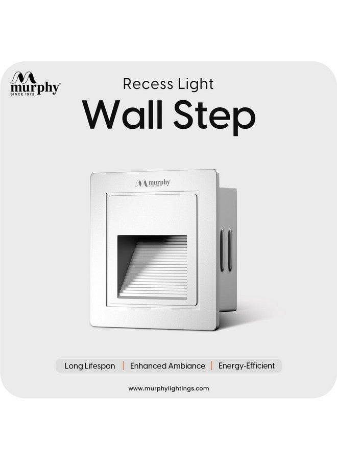 Murphy 3W Wall Step Conceal Light Outdoor and Indoor LED Foot Light with Aluminium IP65 Grade Waterproof Body : Warm White, (Pack of 6) - Image 2