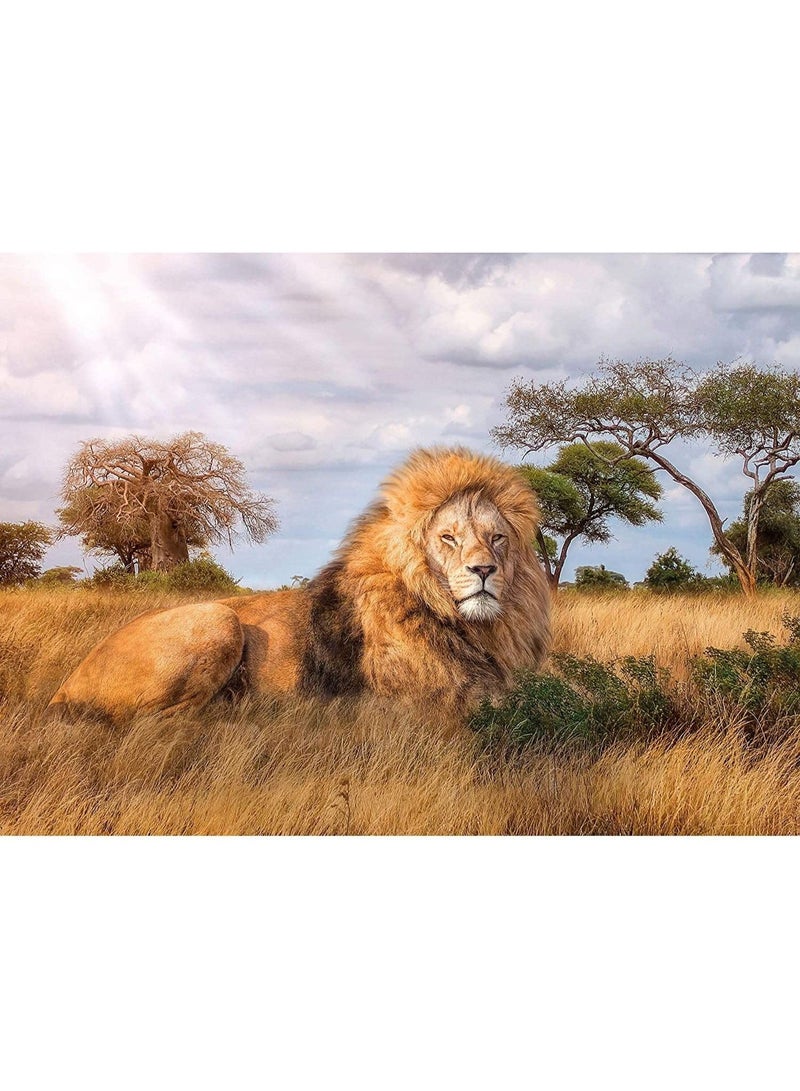 1000 pieces of lion puzzle - creative design patterns, rich and colorful artistic experience, suitable for adults and children - Image 1