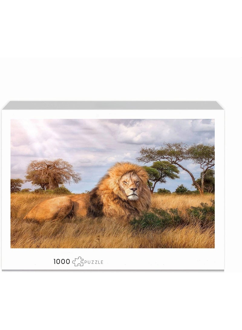 1000 pieces of lion puzzle - creative design patterns, rich and colorful artistic experience, suitable for adults and children - Image 2