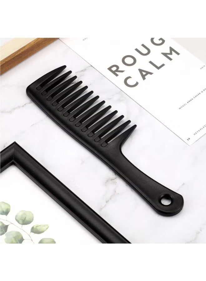 ROSE CARESS Wide Toothed Detangling Comb Black - Image 2