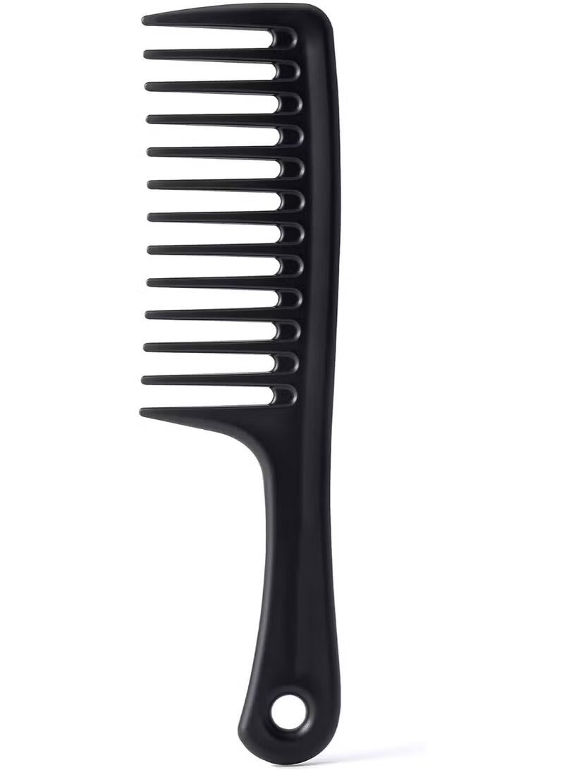 ROSE CARESS Wide Toothed Detangling Comb Black - Image 1