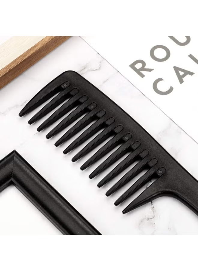 ROSE CARESS Wide Toothed Detangling Comb Black - Image 3
