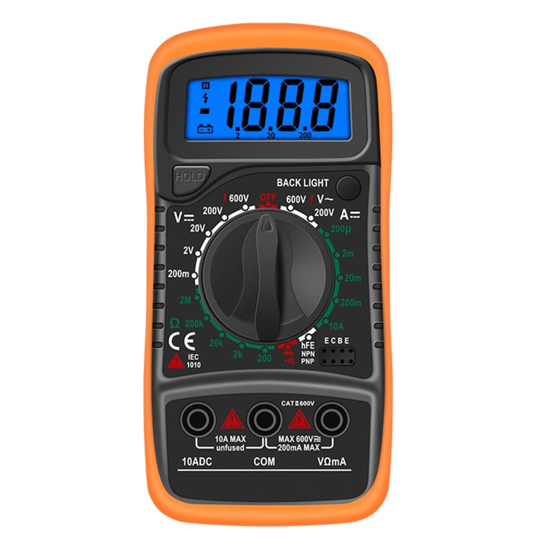 مقياس متعدد الأغراض رقمي محمول XL830L بمشط ضوئي LCD مقياس جهد AC/DC محمول ومقياس تيار DC ومقياس مقاومة فولتية وأوم مقاوم عالي الدقة ومقياس عالمي - Image 1