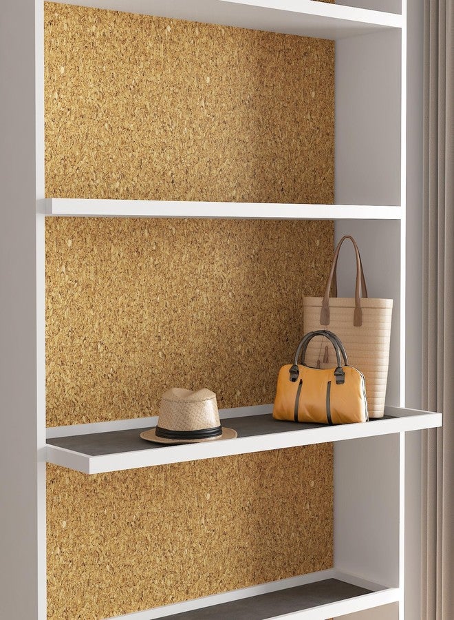 Decotalk Cork Shelf Liner Self Adhesive Kitchen Shelf Liner Adhesive Cabinets Liners 17.3x47.2 Inch Cabinet Liners Pantry Cabinet Lining Cork Contact Paper Shelves Lining Peel and Stick, Easy to Use - Image 3