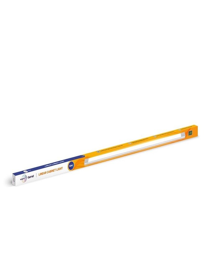 wipro Garnet 10W LED Linear Cabinet Light | 2Ft | Neutral White (4000K) | Bright & Slim Aluminium Base Tubelight | 17mm Width, 8mm Height | Under Cabinet Light for Wardrobe,Kitchen Shelf |Pack of 1 - Image 3