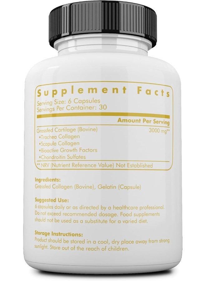 Ancestral Supplements Grass Fed (Living) Collagen-Supports Joints, Marrow Bones, Cartilage, Skin, Hair & Nails (180 Capsules) - Image 3