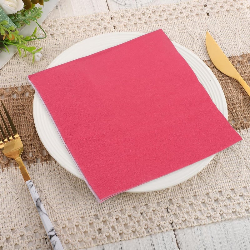 20pcs Disposable Red Luncheon Napkins Two-ply Paper Napkins for Party Wedding Reception Thanksgiving Christmas Holiday Dinner Use - Image 5