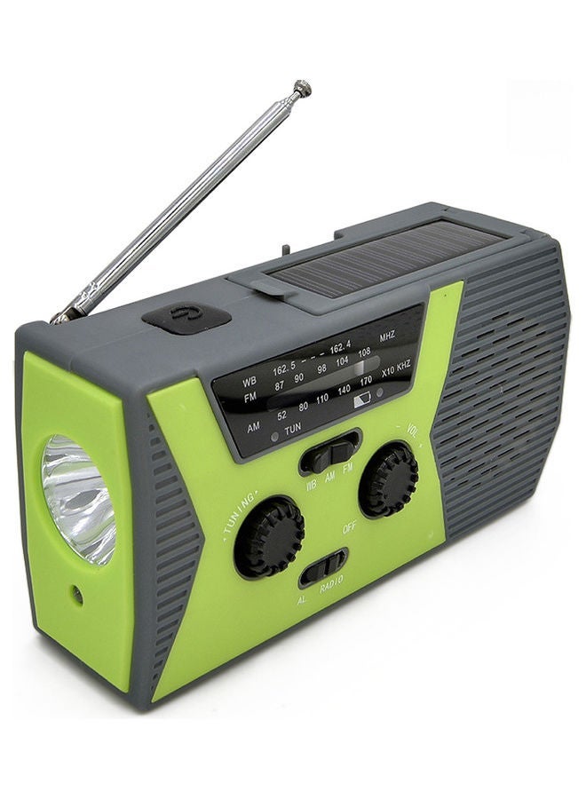 NIBEMINENT Hand Crank Radio With Bluetooth Speaker And LED Light LU-HV11-23 Green/Black 