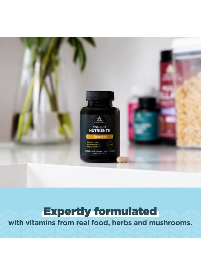 آينشنت نيوترشن مكمل فيتامين د من Ancient Nutrition، 5000 وحدة دولية من فيتامين د لدعم المناعة، مصنوع من مرق العظام ومستخلص الفطر، يدعم الالتهاب الصحي، مناسب لحمية الباليو والكيتو، 60 كبسولة - Image 5