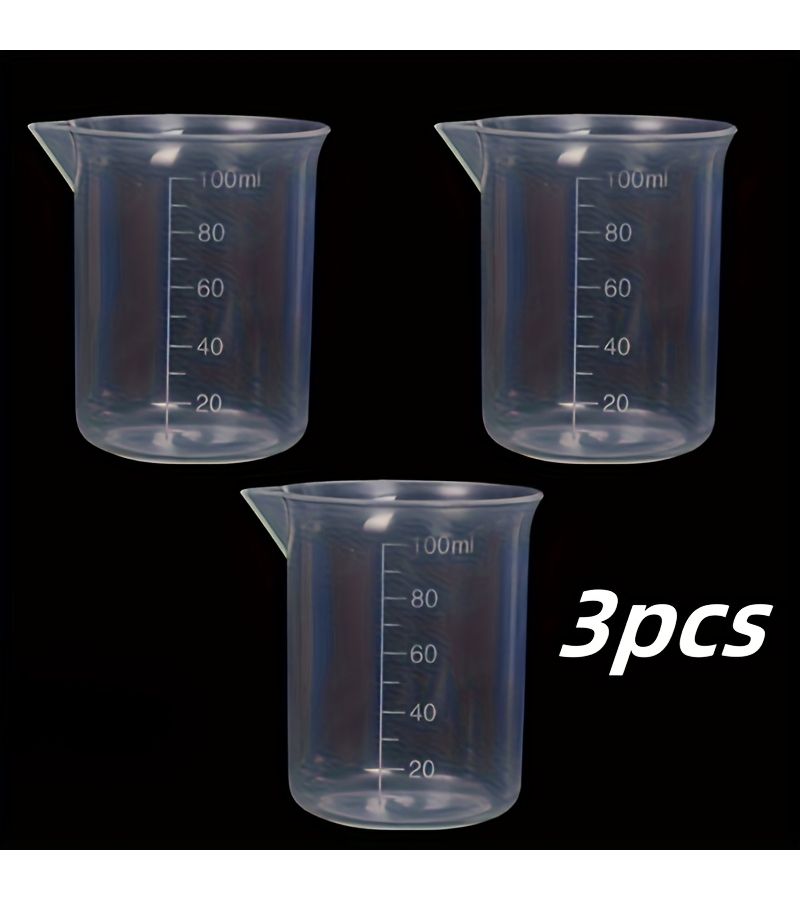 4pcs Liquid Measuring Cups 3.38oz Pp Thickened Graduated Lab Tools - Image 5