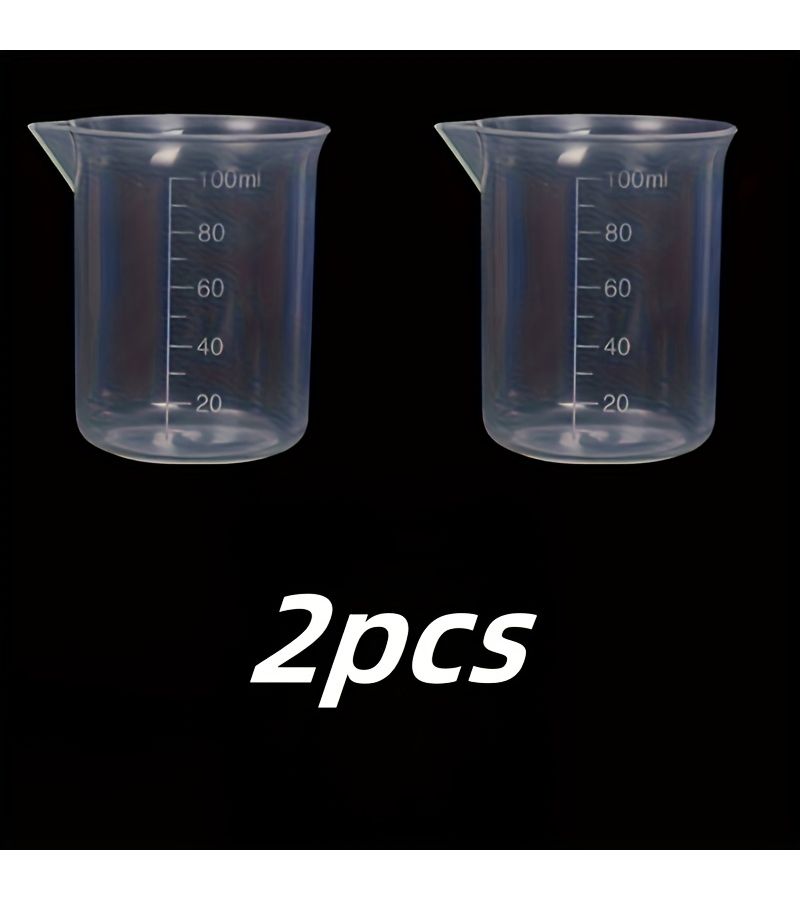 4pcs Liquid Measuring Cups 3.38oz Pp Thickened Graduated Lab Tools - Image 3