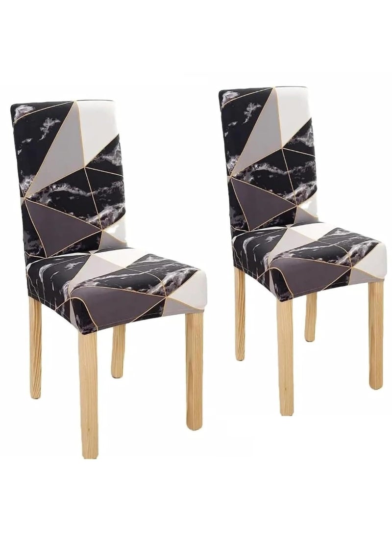Cloud Search Cloud Search Dining Chair Cover Dining Chair Covers Set of 2 Easy Chair Cloth Elastic and Washable Dining Table Chair Cover Seater Waterproof Elastic Chair Covers for Home Party Wedding  - Image 1