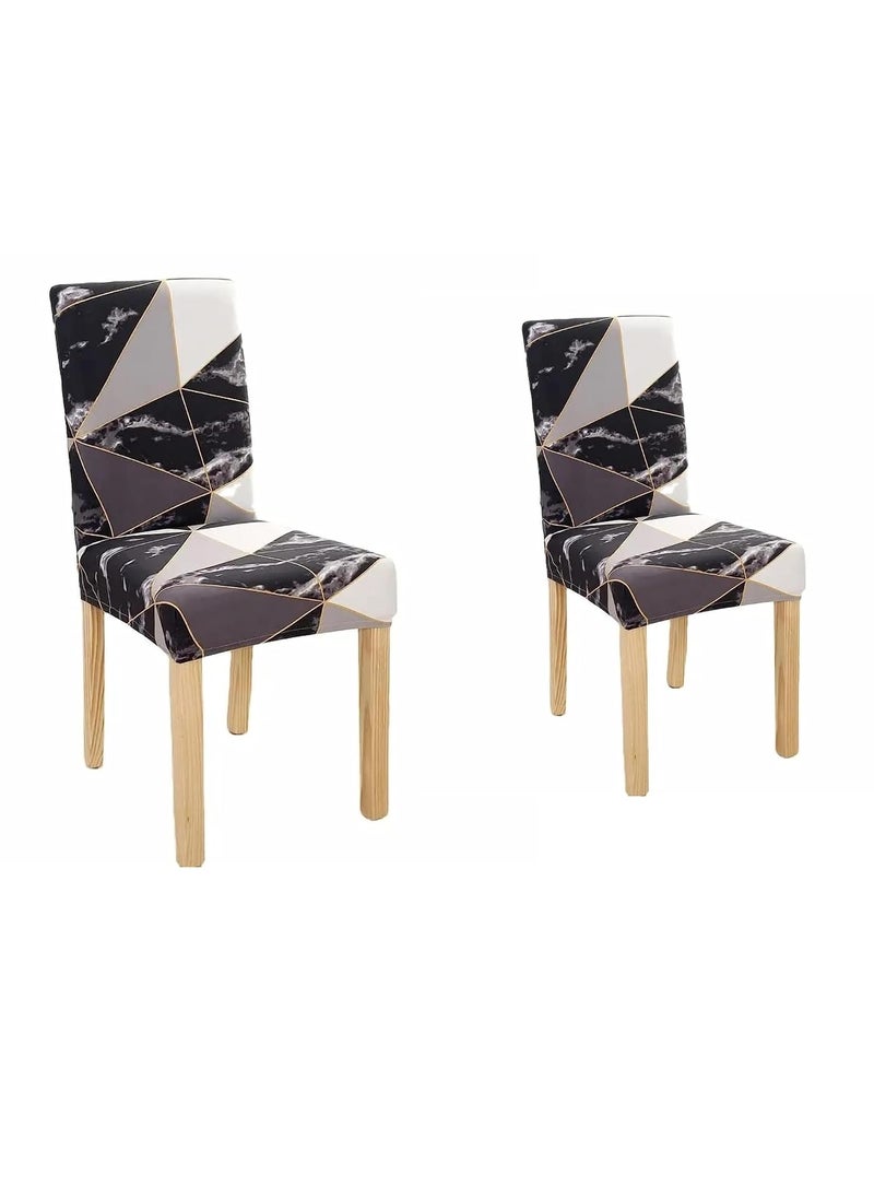 Cloud Search Cloud Search Dining Chair Cover Dining Chair Covers Set of 2 Easy Chair Cloth Elastic and Washable Dining Table Chair Cover Seater Waterproof Elastic Chair Covers for Home Party Wedding  - Image 2