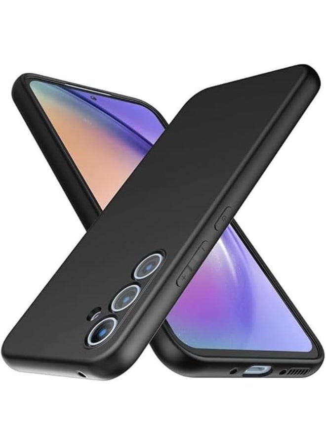 Samsung Galaxy A17 5G Case Cover Soft Silicone Slim fit TPU Case Light weight Back Cover Matte Finish Shockproof Cover Anti fingerprint Case Designed For Samsung Galaxy A17 5G (Black) - Image 1