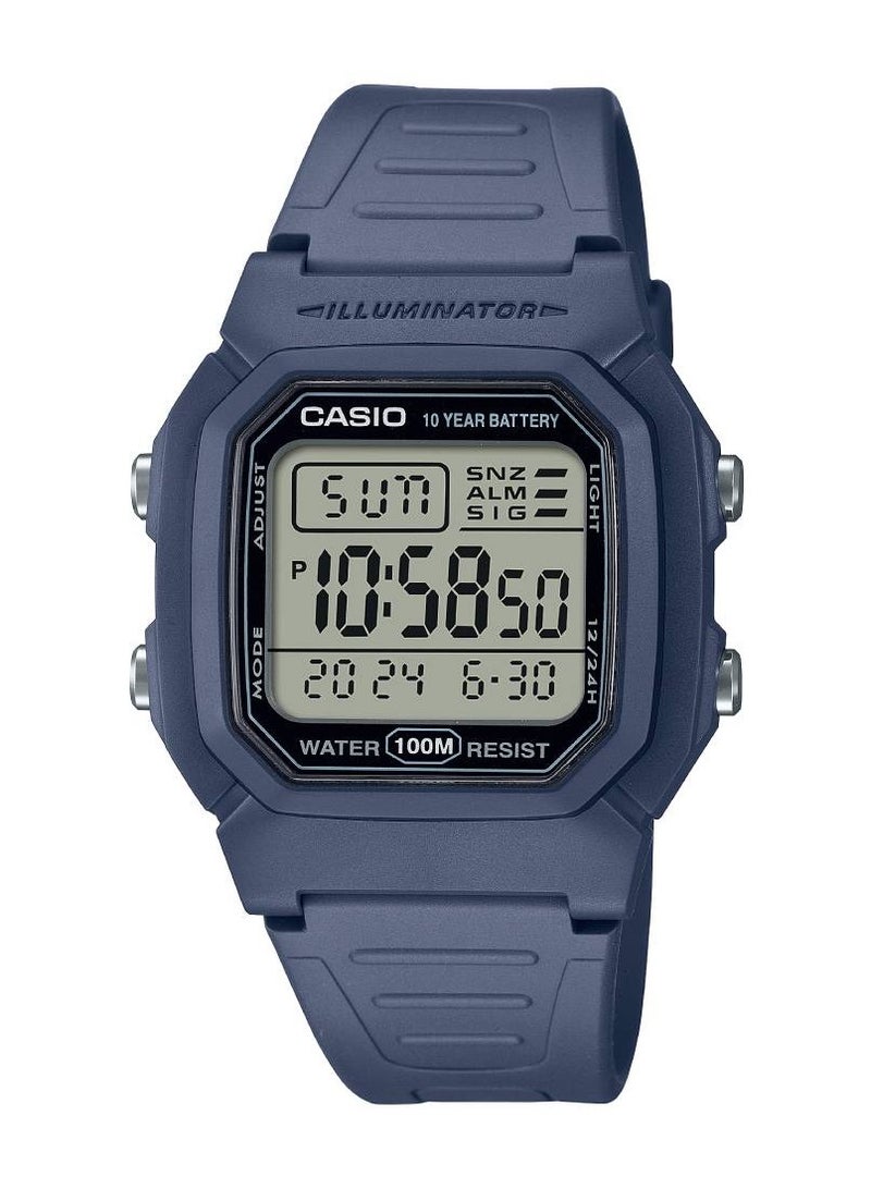 CASIO ساعة رقمية بسوار من الراتنج للجنسين - Image 1