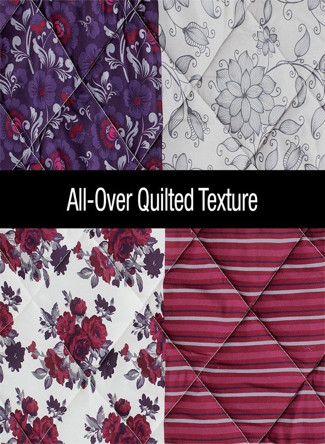 كوليكشنس إي تي سي طقم غطاء سرير من كوليكشنز إت سي بتصميم مرقع ومبطن بثلاث طبقات مكشكشة - Image 3