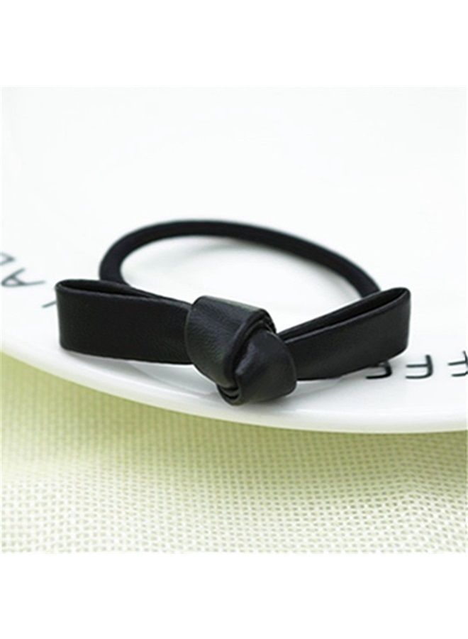 Lovef 6 Pcs Simple Korean Elastic Double Knotted Bows Rubber Band Elastic Head Tie Hair Band Girls Hair Accessories for Women Headwear - Image 4