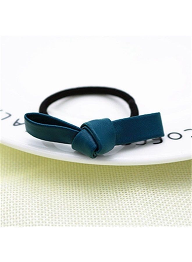 Lovef 6 Pcs Simple Korean Elastic Double Knotted Bows Rubber Band Elastic Head Tie Hair Band Girls Hair Accessories for Women Headwear - Image 5
