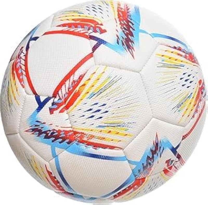 SMART FIT ® Official World Cup Match and Training Weight and Size Match Football, Football with Heat Bond Technology, Reinforced Seams and Increased Durability - Professional Series - Multicolor
