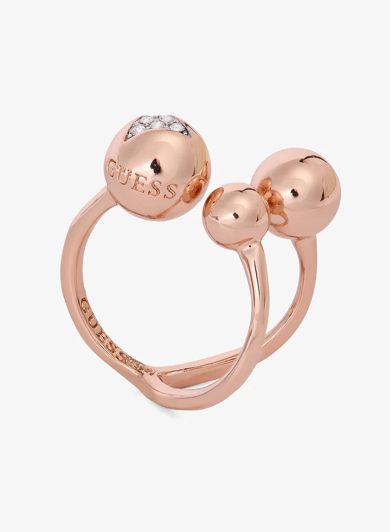 GUESS Three Beads Open Ring