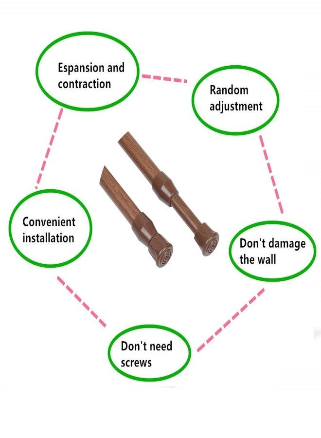 qinnsou 6 Pack Cupboard Bars Tension Rods 11.8-20 Inches Spring Tensions Rods Steel Adjustable Tension Curtain Rod Shower Rod Closet Rod Window Rods - Image 3
