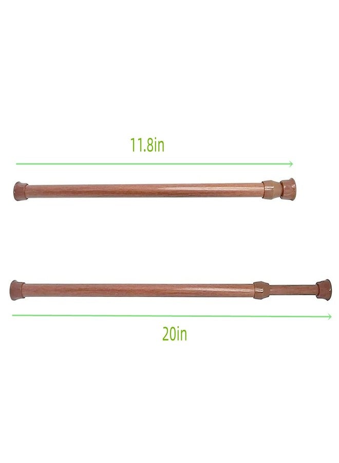 qinnsou 6 Pack Cupboard Bars Tension Rods 11.8-20 Inches Spring Tensions Rods Steel Adjustable Tension Curtain Rod Shower Rod Closet Rod Window Rods - Image 2
