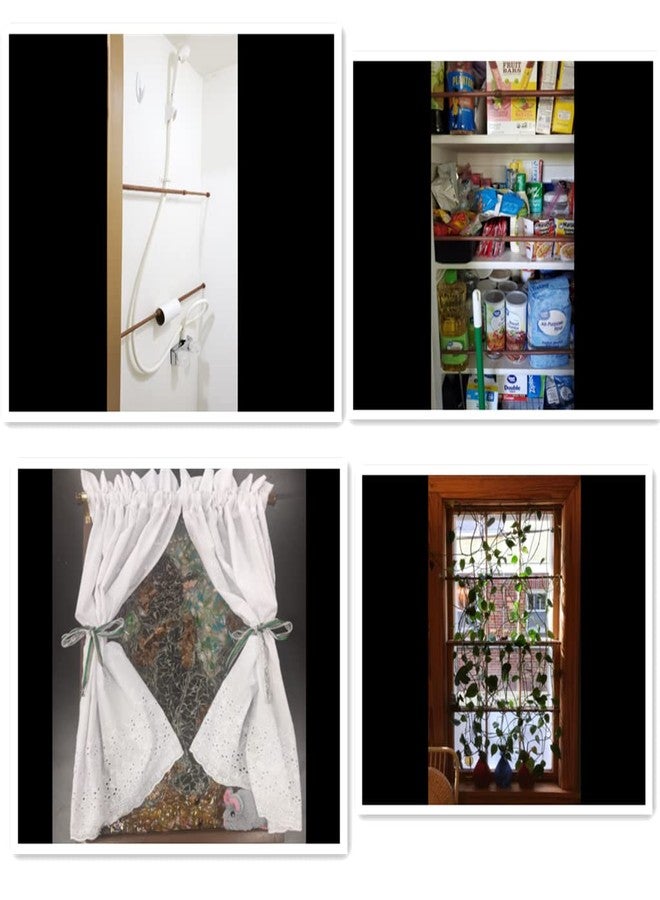 qinnsou 6 Pack Cupboard Bars Tension Rods 11.8-20 Inches Spring Tensions Rods Steel Adjustable Tension Curtain Rod Shower Rod Closet Rod Window Rods - Image 4