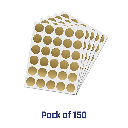 ScratchStix 150 Pack, 1" Scratch Off Stickers Labels, Round Circle - Gold - Image 4
