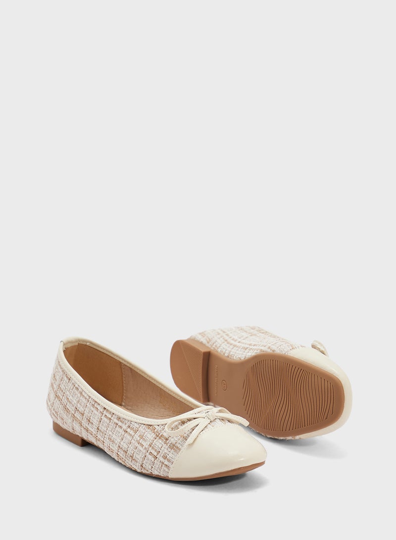 ELLA Womens Ballerina Flat With Bow  - Image 3