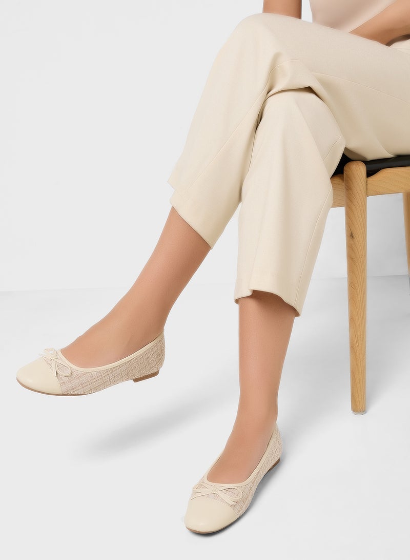 ELLA Womens Ballerina Flat With Bow  - Image 5