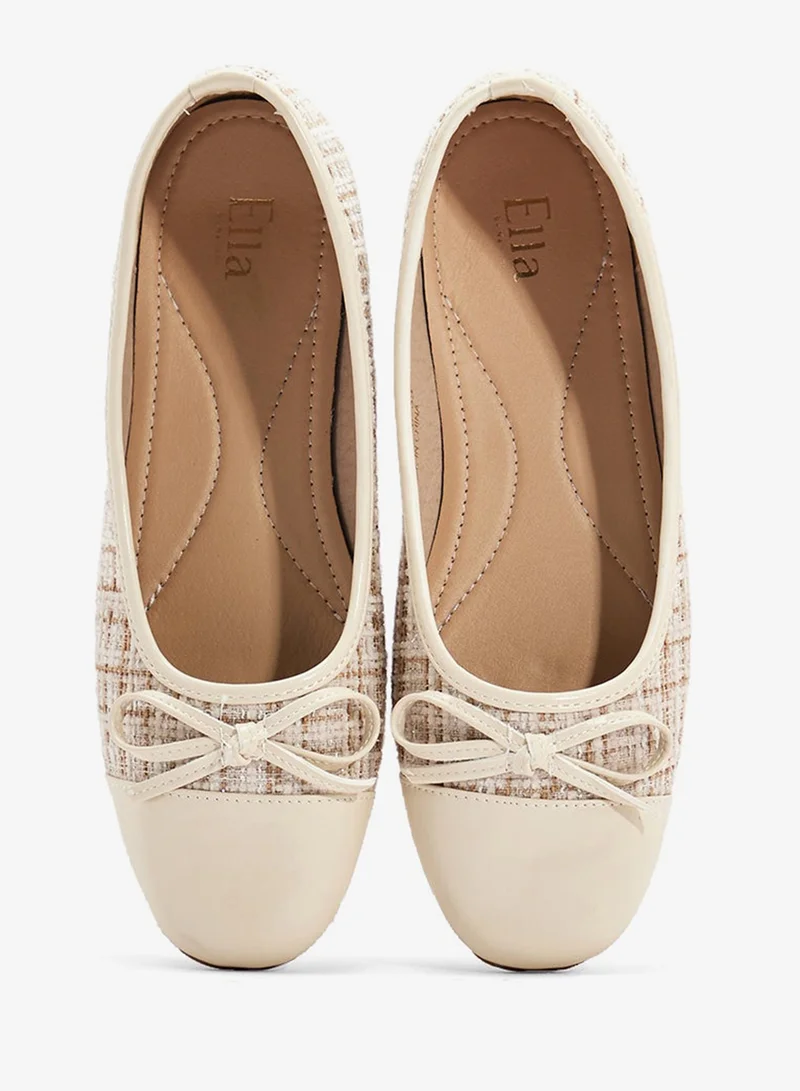 ELLA Womens Ballerina Flat With Bow