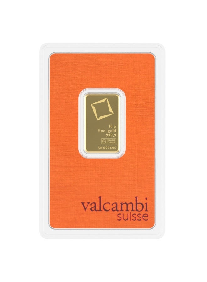 Valcambi Suisse 10 Gram Fine Gold Bar 999.9 Purity Sealed Assay Blister Serialized - Image 3