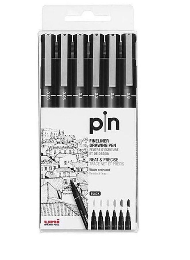 Uniball 6-Piece Fineliner Pen Set  - Image 1