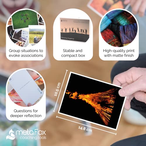 metaFox - 52 Inspirational Cards, Motivational Postcards, Picture Cards for Coaching & Therapy, Mindfulness Cards, Coaching Cards, Best for Team Building, Growing Together - Image 3