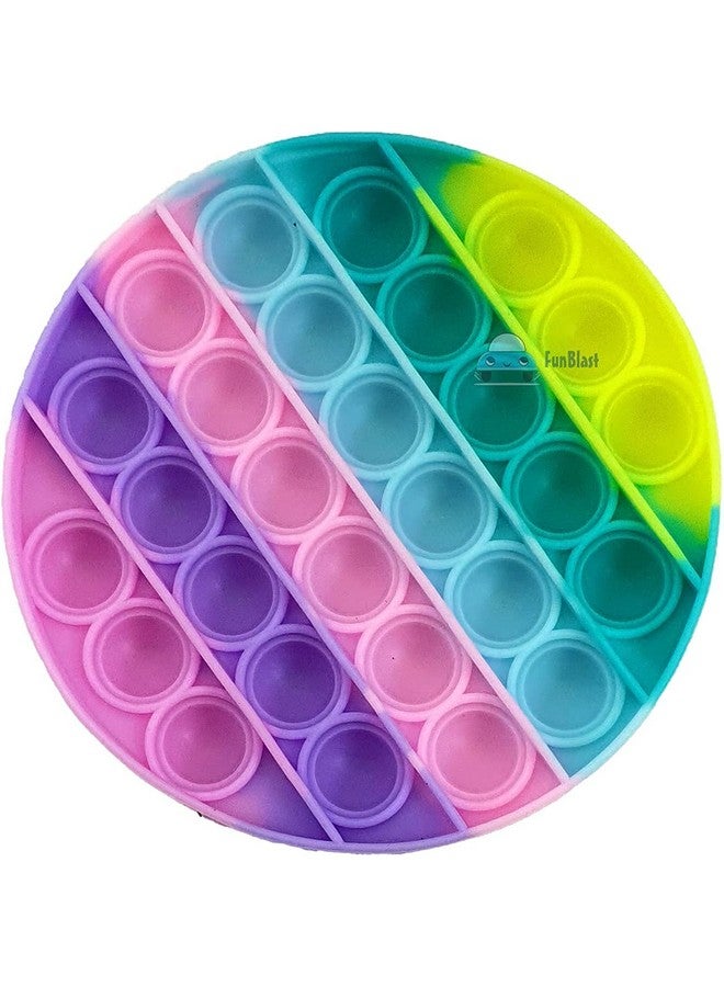 فنبلاست لعبة FunBlast Round Pop It Fidget Toy، لعبة تخفيف التوتر السيليكونية المخصصة لمرضى التوحد ذوي الاحتياجات الخاصة، لعبة حسية بالضغط - Image 2