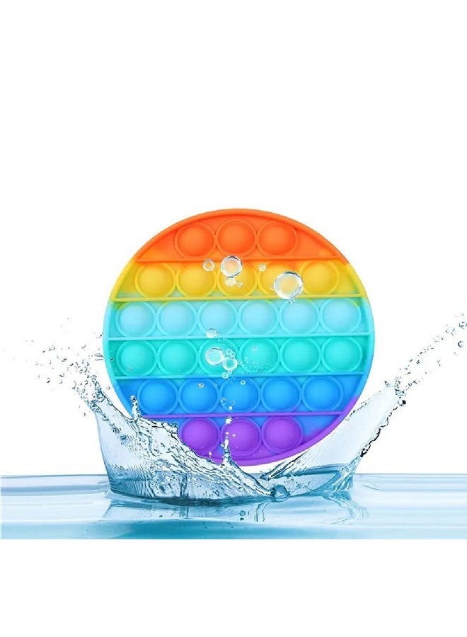 فنبلاست لعبة FunBlast Round Pop It Fidget Toy، لعبة تخفيف التوتر السيليكونية المخصصة لمرضى التوحد ذوي الاحتياجات الخاصة، لعبة حسية بالضغط - Image 3