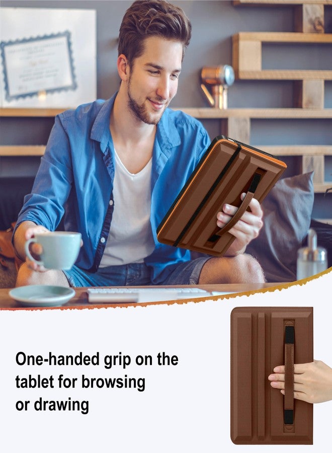 DTTO for iPad A16 Case, iPad 11th / 10th Generation Case (2025/2022), 360 Degree Rotating Premium Leather Folio Stand Cover with Pencil Holder, New Orange - Image 4