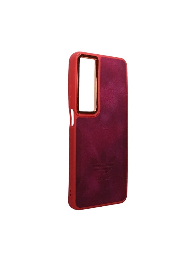 Phone Back Cover leather for Realme C65 red - Image 4