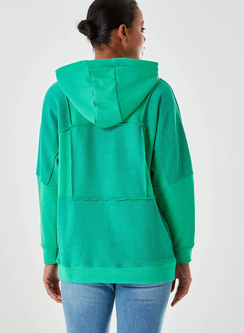 MIZALLE Pocket Detail Hoodie