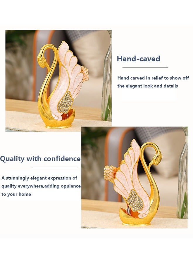 MITOYO Decorative Swan Base Holder With 6Pcs Spoons - Creative Gold Dessert Spoons - Premium Food Grade Stainless Steel - Mirror Finish (Gold Swan Base Holder+6Pcs Spoons )  - Image 5