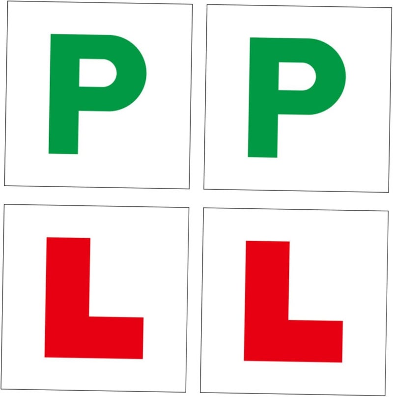 Ciieeo 4pcs Car Magnets Stickers Letter for Learner Driving Sign Weatherproof Easy Install - Image 1