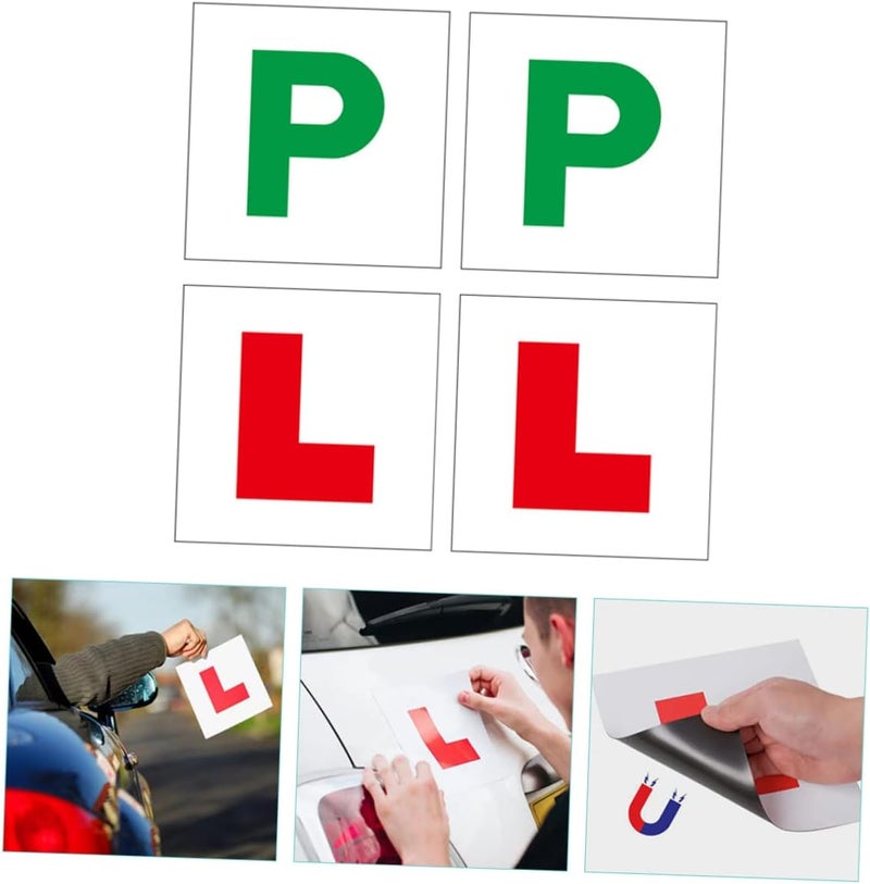 Ciieeo 4pcs Car Magnets Stickers Letter for Learner Driving Sign Weatherproof Easy Install - Image 3