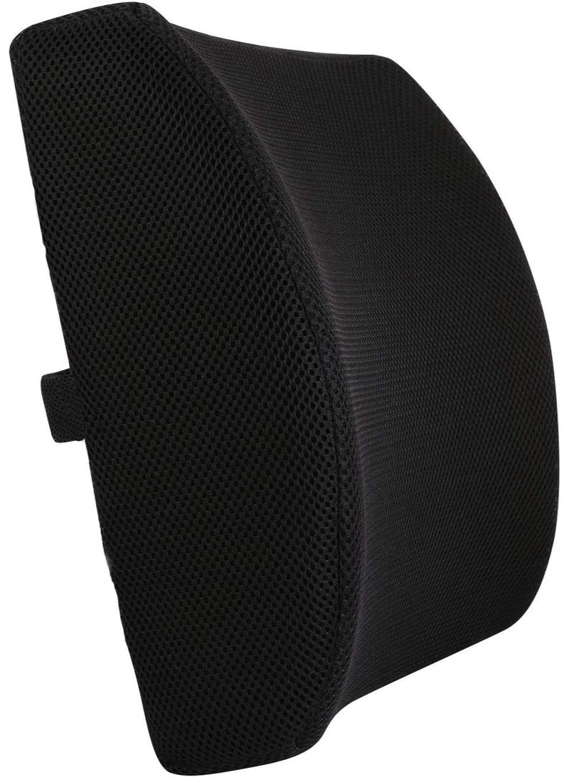 Soofam Lumbar Support Pillow for Office Chair, Car Seat, Memory Foam, Lower Back Support, Back Pain Relief, Back Cushion for Chair with Adjustable Strap and Mesh Washable Cover (Back cushion) - Image 1