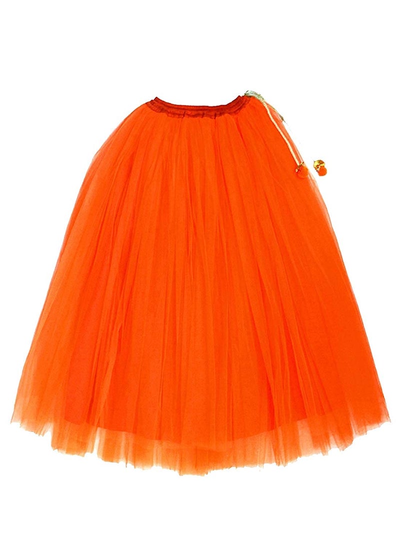 A.T.U.N. (ALL THINGS UBER NICE) Baby-Girls Synthetic Readymade Ghagra Choli And Dupatta Set (Glhg Taf Org_Multi-Orange_1-2 Years) - Image 3