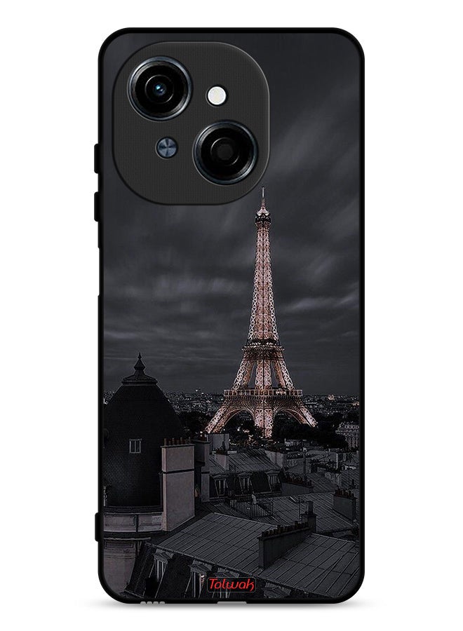Tolwak Tecno Spark Go 1S 4G Protective Case Cover Eiffel Tower In Night - Image 1