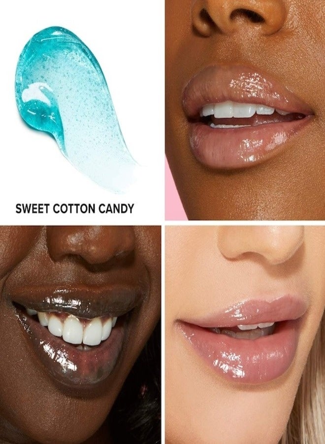 Too FacedCosmetics Too Faced Kissing Jelly Non-Sticky Lip Oil Gloss – Sweet Cotton Candy(Cool Mint Blue ) 4.50ml| Hydrating, High-Shine, Cushiony Lip Oil Gloss - Image 2