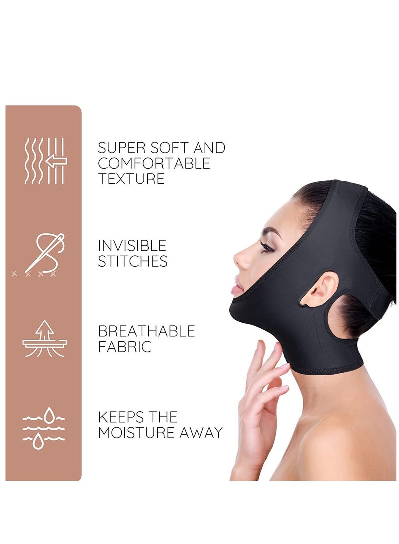 Loquat Neck and Chin Compression Garment Wrap for Women, Face Slimmer, Jowl Tightening, Chin Lifting - Image 2